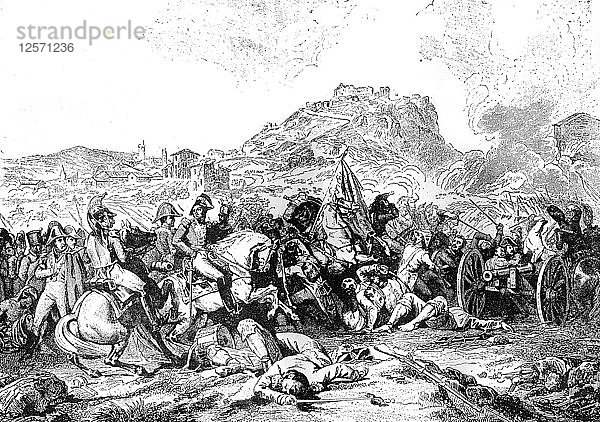 Schlacht von Castalla  Spanien  21. Juli 1812 (1882-1884). Künstler: Unbekannt