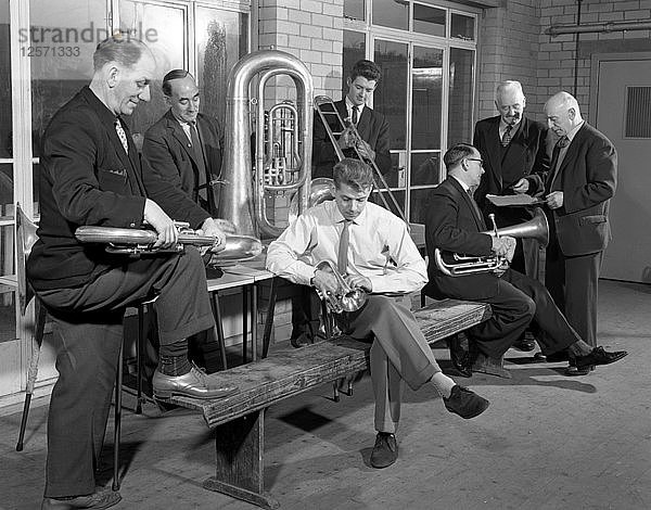 Horden Colliery Band  Middlesbrough  Teesside  1964. Künstler: Michael Walters