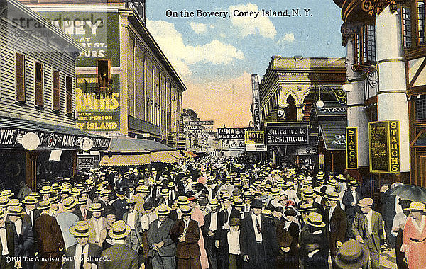 Auf der Bowery  Coney Island  New York City  New York  USA  1916. Künstler: Unbekannt