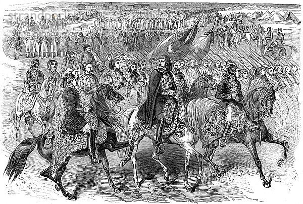 Türkische Truppen auf dem Marsch  Kamiesh  Balaclava  Krim  1854 (1882-1884). Künstler: Unbekannt