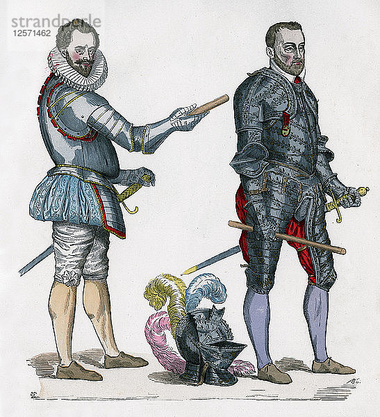 Heinrich I.  Herzog von Guise  1580  und Franz von Montmorency  1576 (1882-1884). Künstler: Unbekannt
