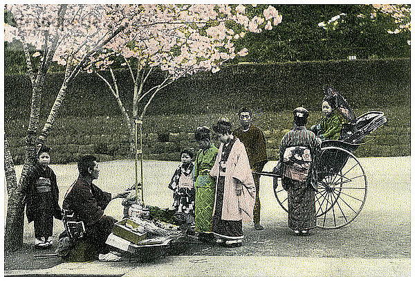 Ein Straßenhändler  Japan  1904. Künstler: Unbekannt