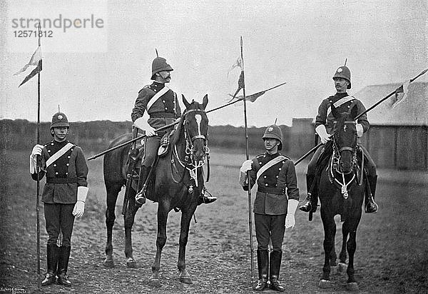 Kavalleristen der südaustralischen Kavallerie  1896. Künstler: Gregory & Co