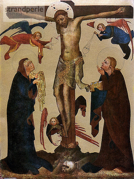 Die Kreuzigung von Vyssi Brod  vor 1400 (1955). Künstler: Meister des Altars von Vyssi Brod