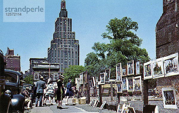 Kunstausstellung im Freien  New York City  New York  USA  1956. Künstler: Unbekannt