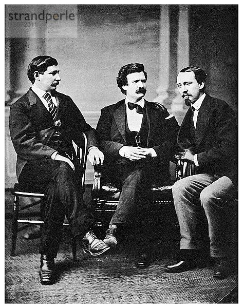 Alfred Townsend  Mark Twain und David Gray  1871 (1955). Künstler: Unbekannt