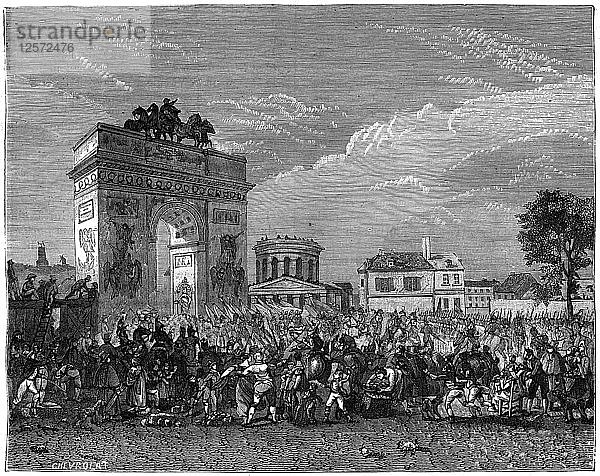 Einzug der Nationalgarde in Paris  nach dem Preußenfeldzug 1807 (1882-1884). Künstler: Unbekannt