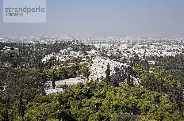 Der Areopag (Mars-Hügel)  Athen  Griechenland. Künstler: Samuel Magal