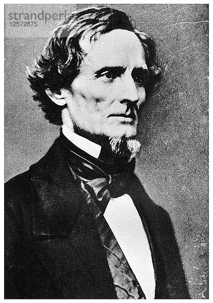 Jefferson Davis  Präsident der Konföderierten Staaten von Amerika  um 1855-1865 (1955). Künstler: Unbekannt