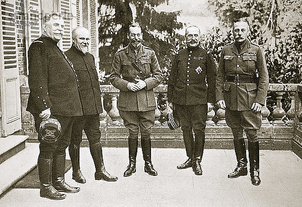 König Georg V. in Frankreich  Erster Weltkrieg  1916. Künstler: Unbekannt
