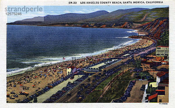 Los Angeles County Beach  Santa Monica  Kalifornien  USA  1931. Künstler: Unbekannt