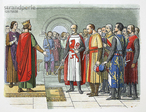 König Heinrich III. und sein Parlament  Westminster  1258 (1864). Künstler: James William Edmund Doyle