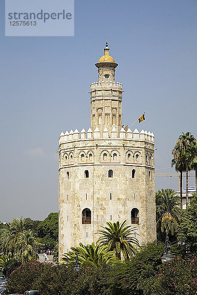 Torre del Oro (Goldener Turm)  Sevilla  Andalusien  Spanien  2007. Künstler: Samuel Magal