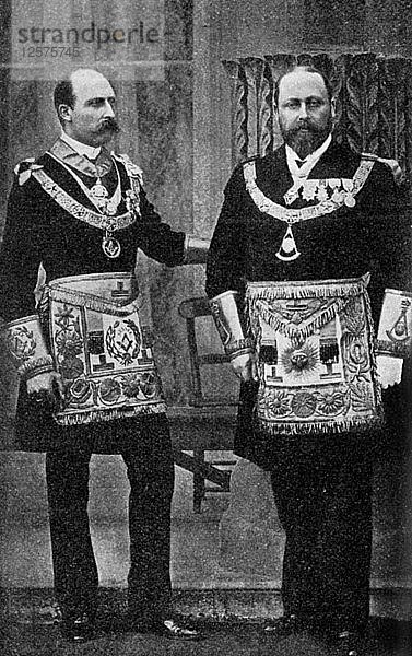 König Edward VII. als Freimaurer  (1910)Künstler: Russell