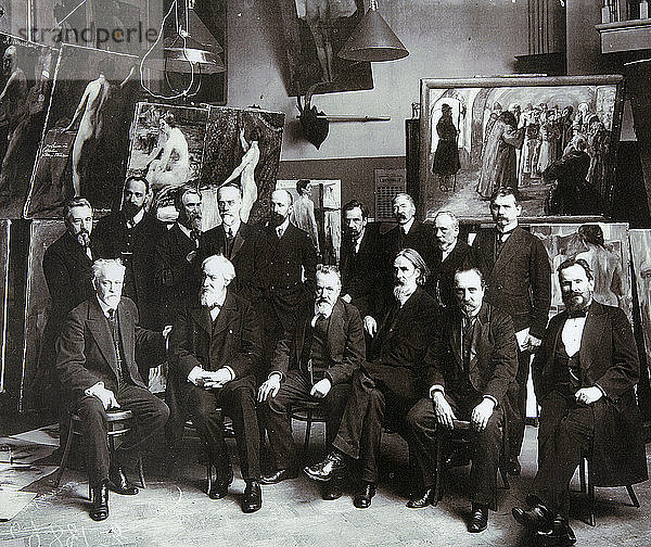 Professoren der Russischen Akademie der Künste  1913. Künstler: Unbekannt