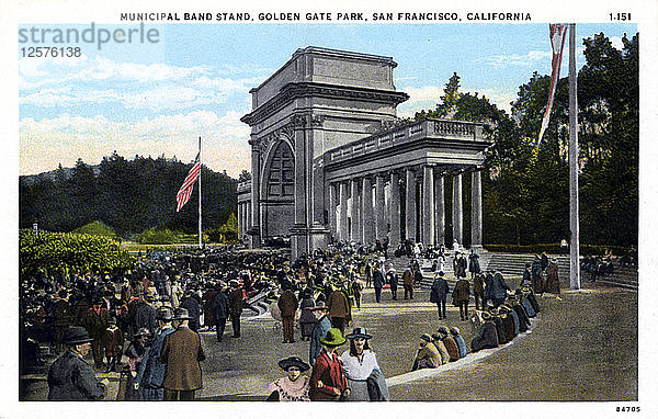 Municipal Band Stand  Golden Gate Park  San Francisco  Kalifornien  USA  1921. Künstler: Unbekannt