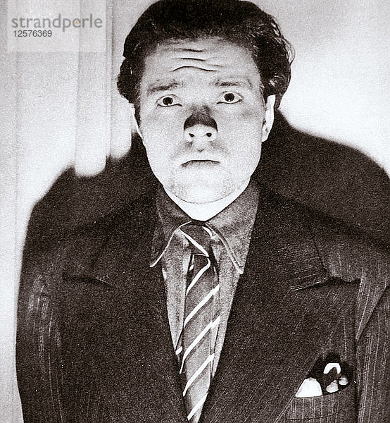 Orson Welles  amerikanischer Schauspieler und Filmregisseur  30. Oktober 1938. Künstler: Unbekannt