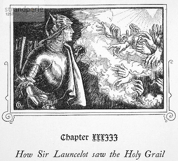Wie Sir Launcelot den Heiligen Gral sah  1905. Künstlerin: Dora Curtis