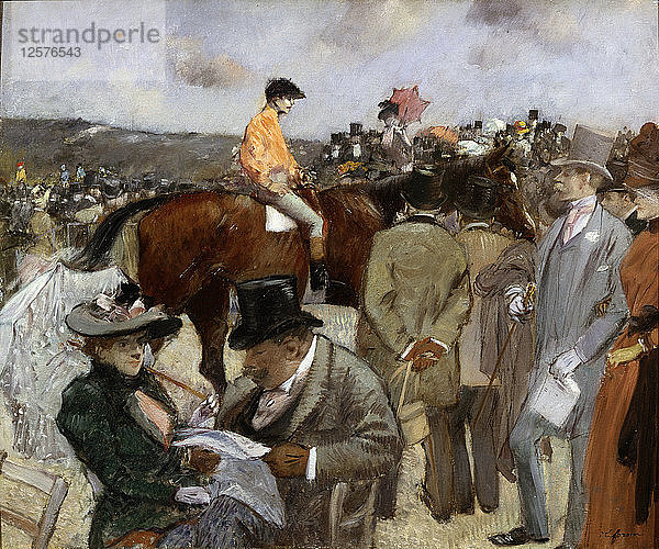 Pferderennen  1888. Künstler: Jean Louis Forain