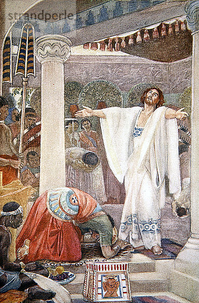 Daniel deutet den Traum von Nebukadnezar  1916. Künstler: Evelyn Paul