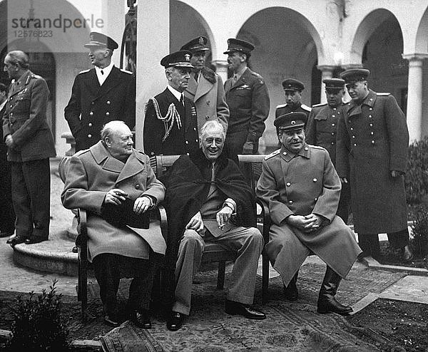 Konferenz der alliierten Führer  Jalta  Krim  UdSSR  Februar 1945. Künstler: Anon