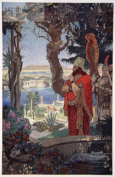 Nebukadnezar in den Hängenden Gärten von Babylon  1915. Künstler: Ernest Wellcousins