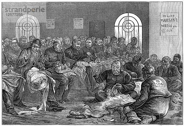 Die Nähstube  Gefängnis Clerkenwell  London  1874. Künstler: Unbekannt