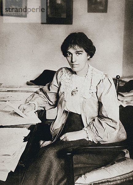 Mabel Tuke  gemeinsame Ehrensekretärin der Womens Social and Political Union (WSPU)  um 1908. Künstler: Unbekannt