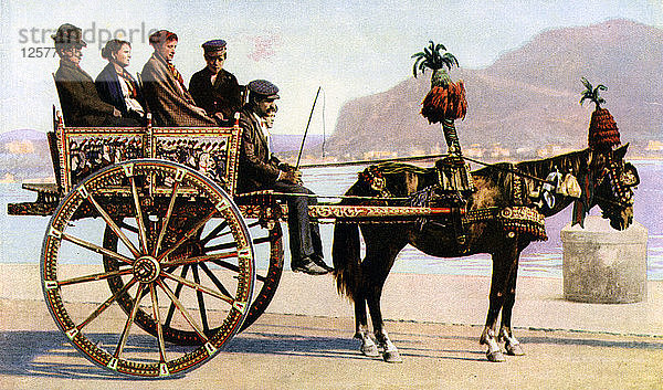 Wagen  Palermo  Sizilien  um 1923. Künstler: Unbekannt