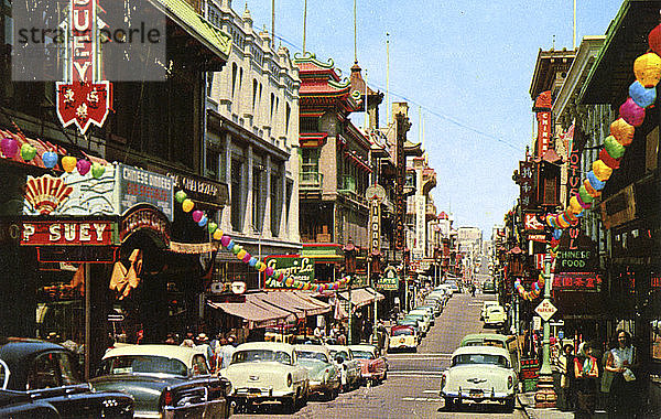 Grant Avenue  Chinatown  San Francisco  Kalifornien  USA  1957. Künstler: Unbekannt