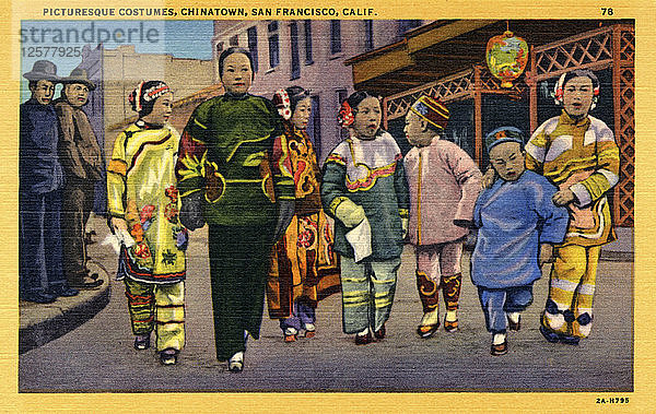 Malerische Kostüme  Chinatown  San Francisco  Kalifornien  USA  1932. Künstler: Unbekannt
