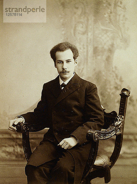 Andrej Bely  russischer Romancier und Dichter  1904. Künstler: Unbekannt