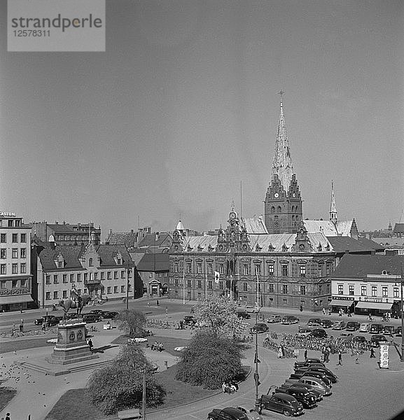 Stortorget  Malmö  Schweden  1950. Künstler: Torkel Lindeberg