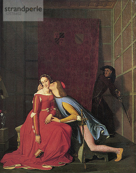 Paolo und Francesca  1819. Künstler: Jean-Auguste-Dominique Ingres