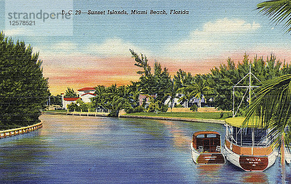 Sunset Islands  Miami Beach  Florida  USA  1939. Künstler: Unbekannt