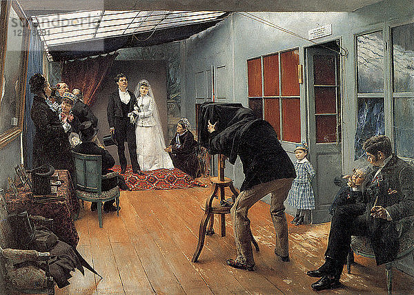 Hochzeit bei den Photographen  1878-1879. Künstler: Pascal Adolphe Jean Dagnan-Bouveret