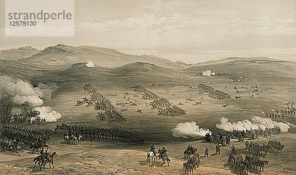 Angriff der leichten Brigade in der Schlacht von Balaclava  25. Oktober 1854  19. Jahrhundert. Künstler: William Simpson
