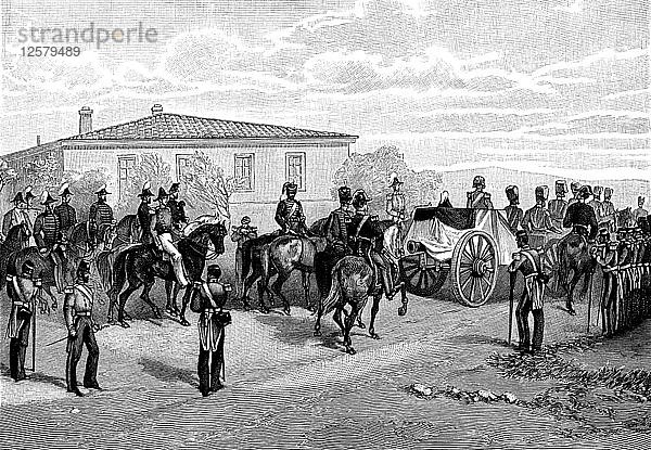Das Begräbnis von Lord Raglan bei Sewastopol  Krim  Russland  1855. Künstler: William Simpson