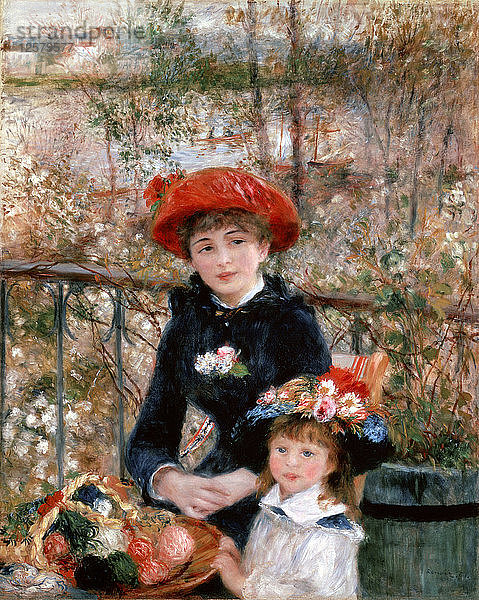 Zwei Schwestern (Auf der Terrasse)  1881. Künstler: Pierre-Auguste Renoir