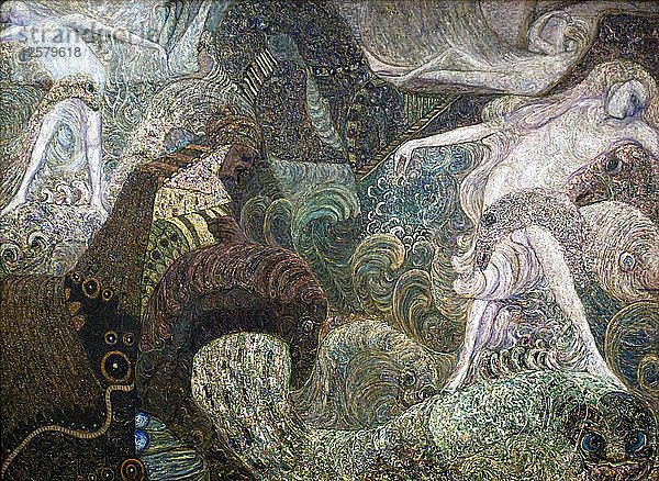 Meeresboden  Ende 19. oder Anfang 20. Jahrhundert. Künstler: Wassili Iwanowitsch Denissow