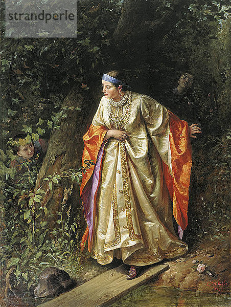 Verstecken und Suchen  1893. Künstler: Sergej Gribkow