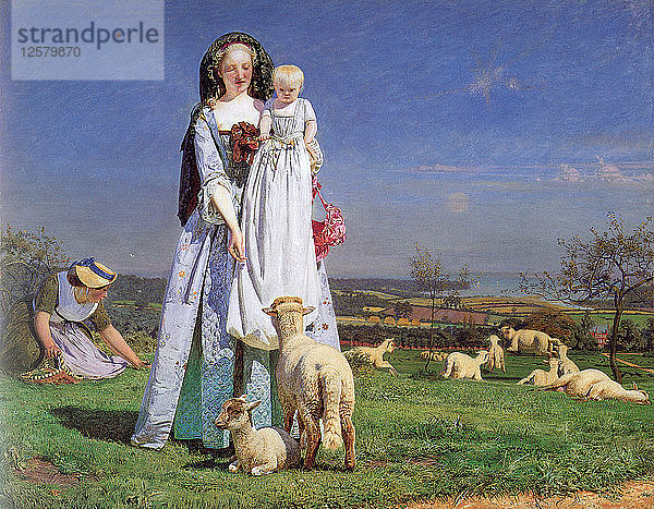 Die hübschen Baa-Lambs  1859. Künstler: Ford Madox Brown