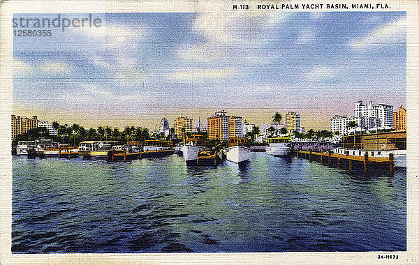 Royal Palm Yacht Basin  Miami  Florida  USA  1933. Künstler: Unbekannt