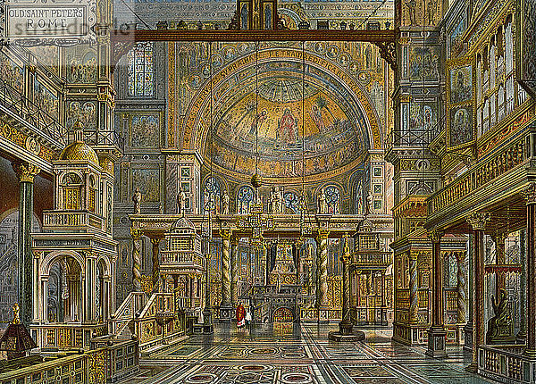 Restaurierung des alten Petersdoms  Rom  1907. Künstler: HW Brewer
