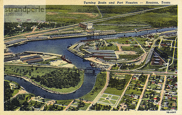 Wendebecken und Hafen Houston  Houston  Texas  USA  1947. Künstler: Unbekannt