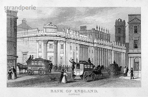 Die Bank von England  City of London  um 1830. Künstler: Anon