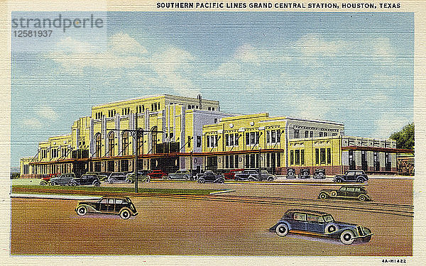 Southern Pacific Grand Central Station  Houston  Texas  USA  1934. Künstler: Unbekannt