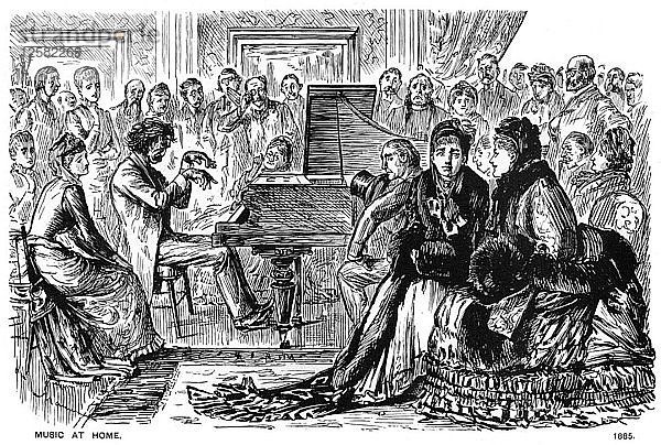 Musik zu Hause  1885 (1891). Künstler: George du Maurier