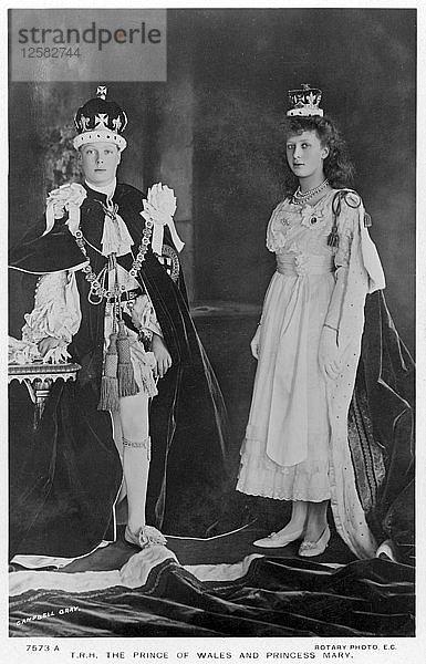 Der Prinz von Wales und Prinzessin Mary  um 1910(?)  Künstler: Campbell Gray