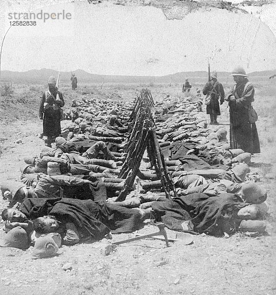 Schlafende britische Soldaten  Südafrika  2. Burenkrieg  30. Dezember 1900. Künstler: Underwood & Underwood